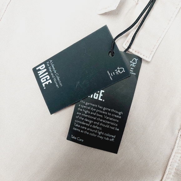 New PAIGE Brigitte Self Tie Angled Pockets in Vintage Eros Rose P3172 - Picture 8 of 11